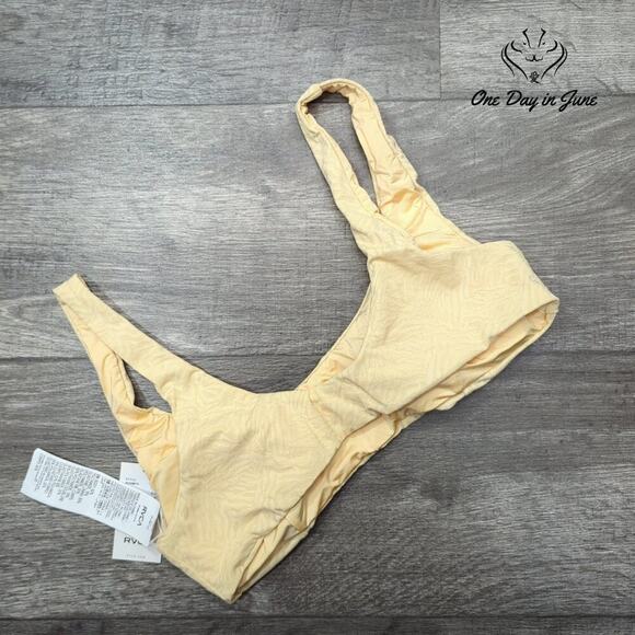 RVCA Run Wild Scoop Neck Bikini Top Size L - Picture 6 of 6